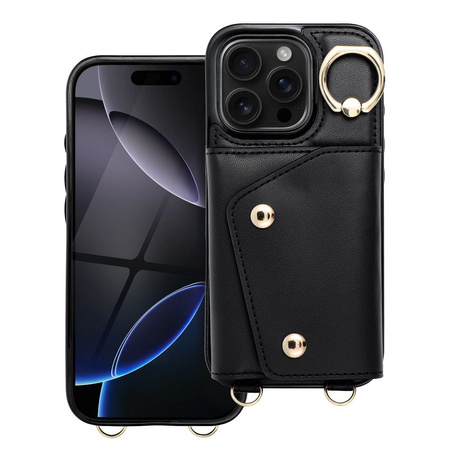 Futerał portfel WONDER dla IPHONE 16e (SE 4 2025) czarny