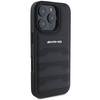 Original Case IPHONE 16 PRO MAX Mercedes AMG Hardcase Leather Debossed Lines Black Logo (AMHCP16XGSEBK) black