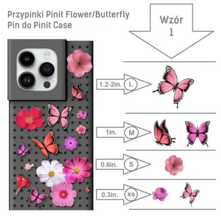 Przypinki Pinit Flower/Butterfly Pindo Pinit Case Wzór 1