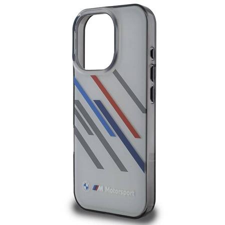 Original Case IPHONE 16 PRO BMW Hardcase Motosport IML Random Stripes (BMHCP16L23HTRAG) gray