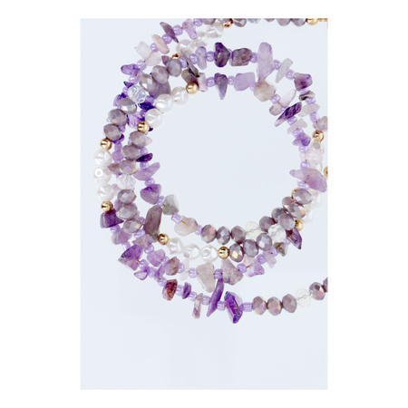 Zawieszka STONE do telefonu / długość sznura 82cm (41cm w pętli) / na szyję - fioletowy