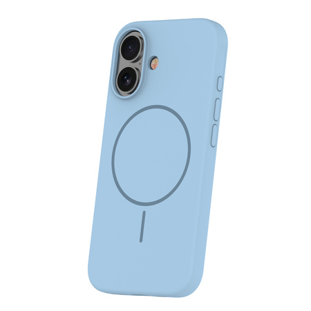 Nakładka Silicone Thin Mag do iPhone 16 6,1" jasnoniebieska