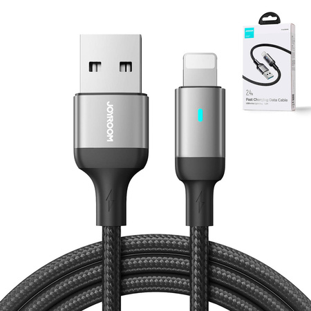 Joyroom Kabel USB - Lightning 2.4A A10 Serie 1,2 m schwarz (S-UL012A10)