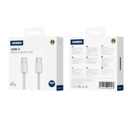 JELLICO cable IP15 USB-C - USB-C PD 60W 1M White