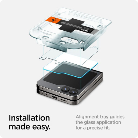 Spigen Glas.tR EZ Fit gehärtetes Glas für Samsung Galaxy Z Flip 6 - 2 Stk.