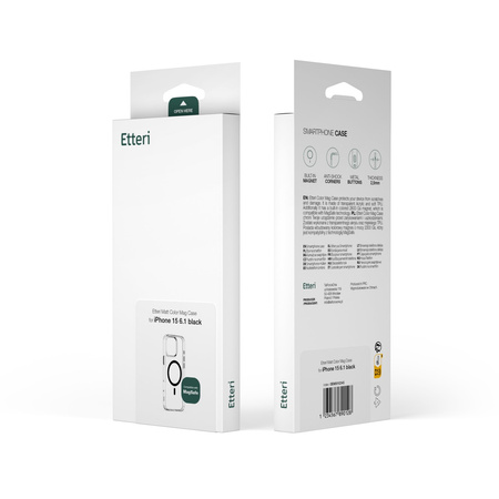 Nakładka Etteri Color Mag do iPhone 15 Pro Max 6,7" czarna