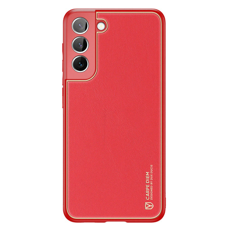 Dux Ducis Yolo elegant cover made of ecological leather for Samsung Galaxy S22 + (S22 Plus) red