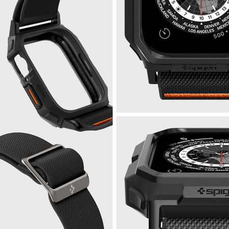 Spigen Lite Fit PRO Apple Watch 4/5/6/7/ 8/9/SE 44/45mm czarny/matte black ACS07103