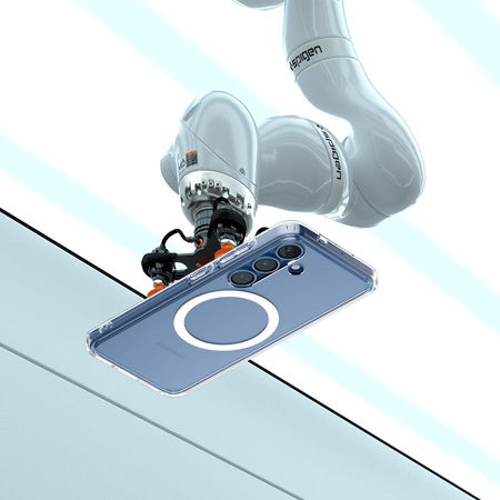 Spigen nakładka Ultra Hybrid Mag MagSafe do Samsung Galaxy S25+ Przezroczysta Biała