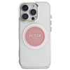 Guess IML Metal Colored Circle Classic Logo MagSafe - Etui do iPhone 16 Pro (różowy)