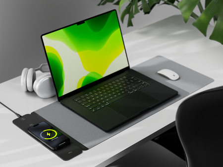 Allity Podkładka pod laptopa z ładowaniem bezprzewodowym 3w1 15W czarna ALP-100