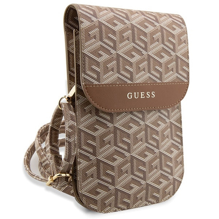 Guess Torebka GUWBHGCFSEW brązowy/brown GCube Stripe