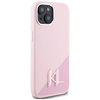 Oryginalne Etui IPHONE 15 Karl Lagerfeld Hardcase Silicone Shadow Metal Initial MagSafe różowe