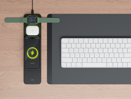 Allity Podkładka pod laptopa z ładowaniem bezprzewodowym 3w1 15W czarna ALP-100