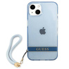 Etui IPHONE 13 MINI Guess Hardcase Translucent Stap (GUHCP13SHTSGSB) niebieskie