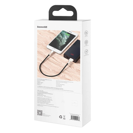 Baseus Cafule Series Metal Data Cable USB to IP 2.4A 0.25m Black