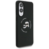 Karl Lagerfeld Silicone Double Heads And Circle MagSafe - Etui Samsung Galaxy S25 Edge (czarny)