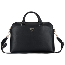 Bag LAPTOP 15" Guess Grained Zipper Pocket Triangle Logo black