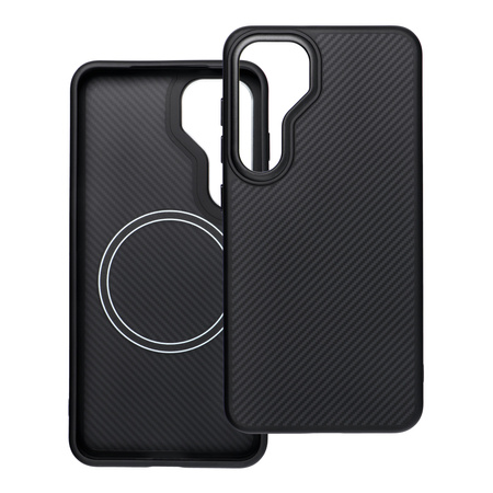 Carbon Elite Mag Cover kompatybilny z MagSafe pasuje do SAMSUNG S25 czarny