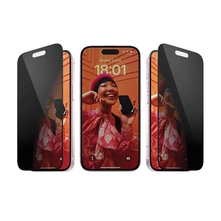 PanzerGlass Privacy Bundle 3in1 transparente Hülle + Sichtschutzglas + Kameraschutz für iPhone 15 Plus