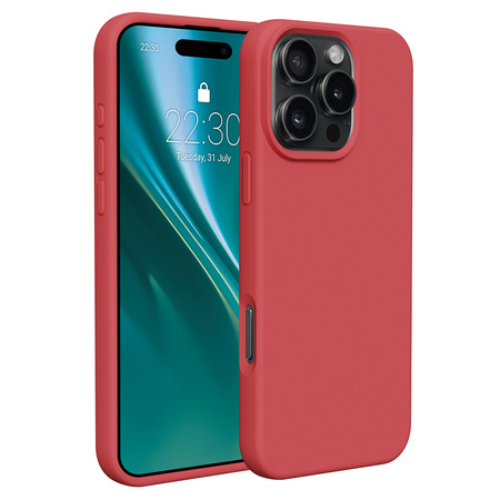 Nakładka Etteri Silicone Case do iPhone 16 Pro 6,3" malinowa