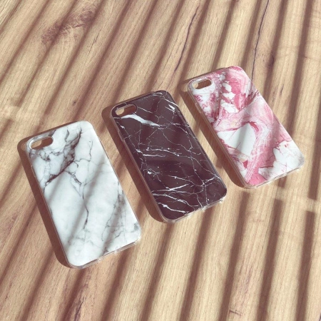 Wozinsky Marble TPU Cover Gel Marmor für Samsung Galaxy A42 5G weiß