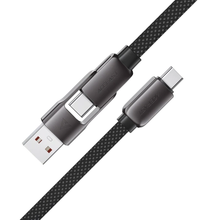 Kabel Acefast C13-05 USB-C - USB-A / USB-C 480Mb/s 3A 0.2m - czarny