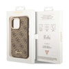Original Case IPHONE 14 PRO MAX Guess Hard Case 4G Vintage Gold Logo (GUHCP14XHG4SHW) brown