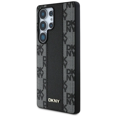 Etui DKNY Leather Checkered Pattern MagSafe do Samsung Galaxy S25 Ultra czarny
