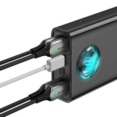 Powerbank Baseus Amblight 30000mAh, 4xUSB, USB-C, 65W (black)