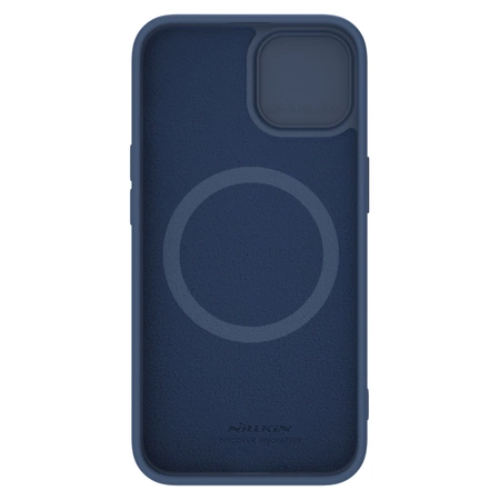 Silikonowe etui Nillkin CamShield Silky Silicone Case do iPhone 15 Plus z osłoną na aparat - ciemnoniebieskie