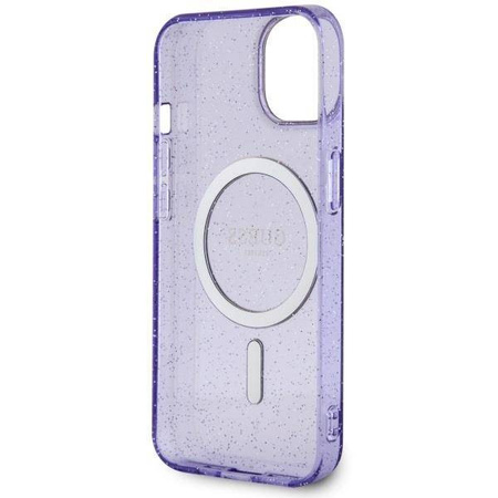 Guess GUHMP14MHCMCGU iPhone 14 Plus 6,7" lila/lila Hardcase Glitter Gold MagSafe