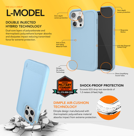 Ugly Rubber nakładka L do iPhone 14 6,1" czarna