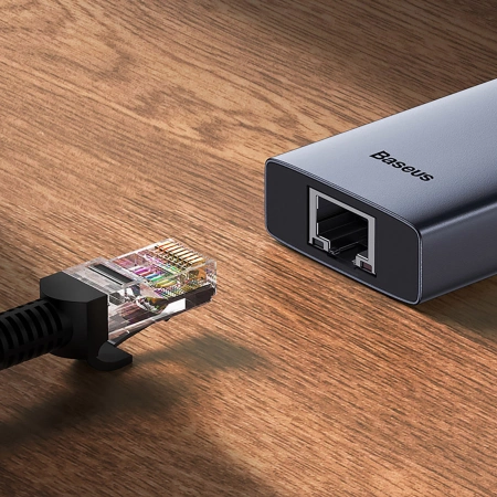 Baseus UltraJoy 4in1 USB-A Hub 3 x USB-A 3.0 + RJ45 - Gray