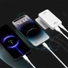 GaN Dudao A65Q 65W USB-A / USB-C PD Ultradünnes Wandladegerät - Weiß