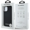 Karl Lagerfeld FW Metal Plate MagSafe iPhone 15 Case - Black