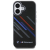 Original Case IPHONE 16 PLUS BMW Hardcase Motosport IML Random Stripes (BMHCP16M23HTRAK) black