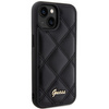 Guess nakładka do iPhone 15 6,1" GUHCP15SPSQSQSK czarna HC PU Quilted Metal Logo