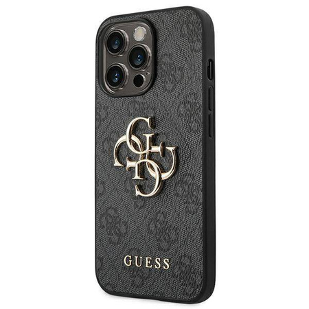 Guess 4G Big Metal Logo - Etui iPhone 14 Pro (szary)