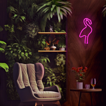Neon LED FLAMING różowy Bat + USB FLNE18 Forever Light