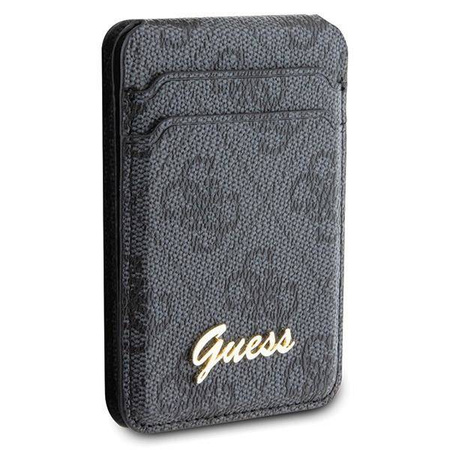 Oryginalne Etui IPHONE Z MAGSAFE Guess Wallet Card Slot Stand MagSafe 4G Classic Logo (GUWMSHG4SHK) czarne