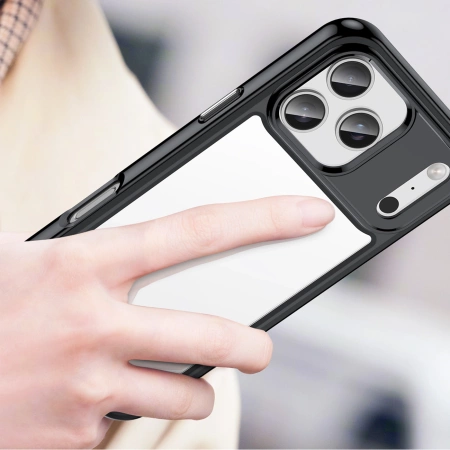 Etui Outer Space na iPhone 17 Pro Max - czarne przezroczyste