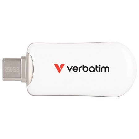 Pendrive Verbatim Plectra 256GB USB-C     biały/white 30230