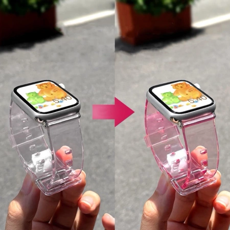 Silikonarmband Armband Armband Armband Light für Apple Watch 42 / 44 mm - Rot