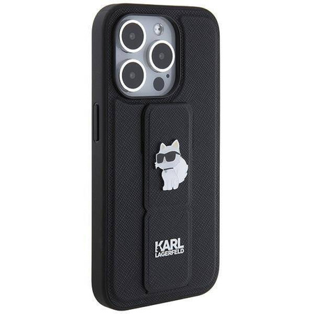 Karl Lagerfeld nakładka do iPhone 14 Pro Max 6,7&quot; KLHCP14XGSACHPK HC GRIPSTAND SAFFIANO CHOUPETTE PINS czarna