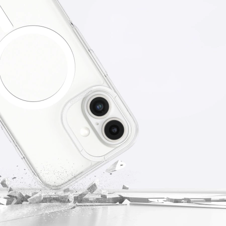 AmazingThing Minimal Mag Case with Magnetic Ring for iPhone 16 - Transparent