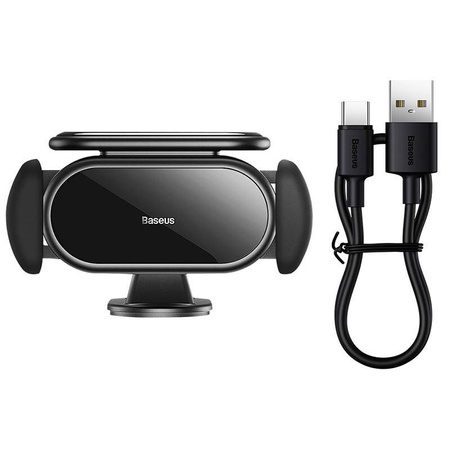 UCHWYT SAM BASEUS STEEL CANNON PRO Z ŁAD SOLARNĄ ELEKTRYCZNY CZARNY/BLACK