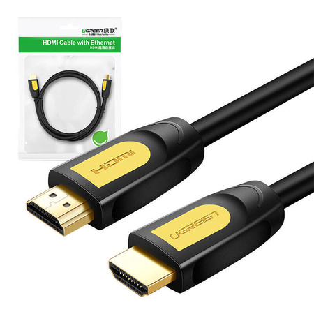 Cable HDMI 2.0 UGREEN HD101, 4K 60Hz, 0,75m (Black and Yellow)