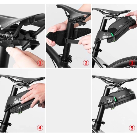 Rockbros C27-1 bicycle bag under the saddle - black