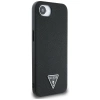 Guess Grained Triangle MagSafe case for iPhone 16e - black